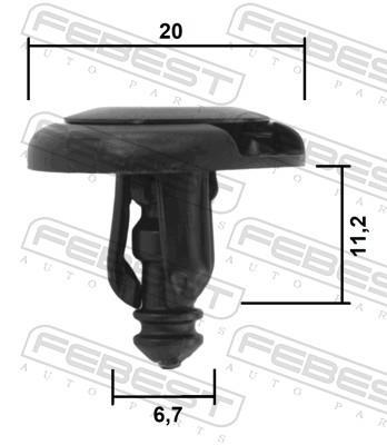 Clip, enjoliveur FEBEST ref. 88570-095