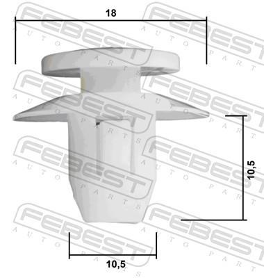 Clip, enjoliveur FEBEST ref. 88570-098