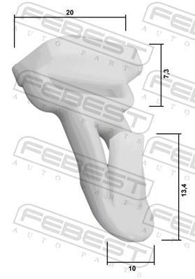 Clip, enjoliveur FEBEST ref. 88570-100