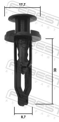 Clip, enjoliveur FEBEST ref. 88570-102