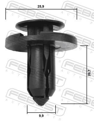 Clip, enjoliveur FEBEST ref. 88570-104