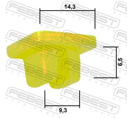 Clip, enjoliveur FEBEST ref. 88570-105