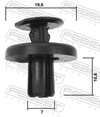 Clip, enjoliveur FEBEST ref. 88570-106