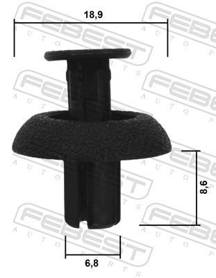 Clip, enjoliveur FEBEST ref. 88570-107