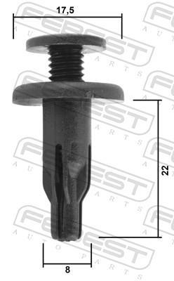 Clip, enjoliveur FEBEST ref. 88570-111