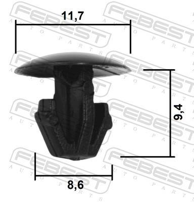 Clip, enjoliveur FEBEST ref. 88570-112