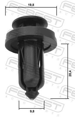 Clip, enjoliveur FEBEST ref. 88570-115