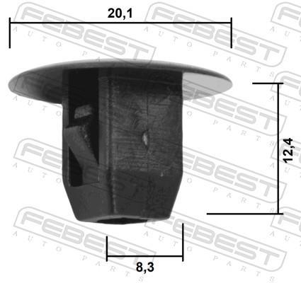 Clip, enjoliveur FEBEST ref. 88570-118