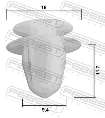 Clip, enjoliveur FEBEST ref. 88570-123