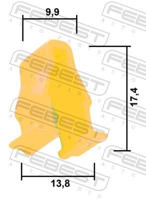 Clip, enjoliveur FEBEST ref. 88570-124