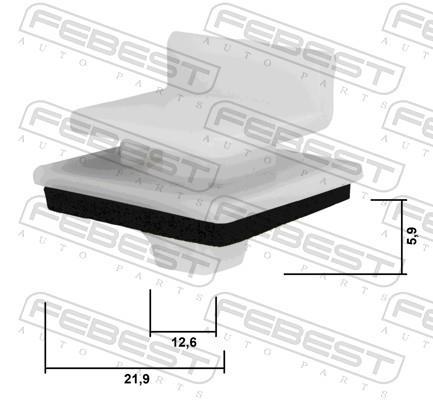 Clip, enjoliveur FEBEST ref. 88570-125