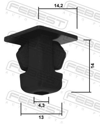 Clip, enjoliveur FEBEST ref. 88570-126