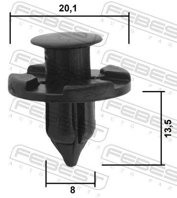 Clip, enjoliveur FEBEST ref. 88570-128