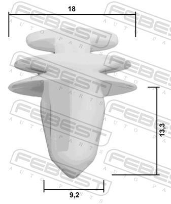 Clip, enjoliveur FEBEST ref. 88570-132
