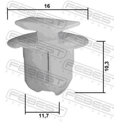 Clip, enjoliveur FEBEST ref. 88570-133