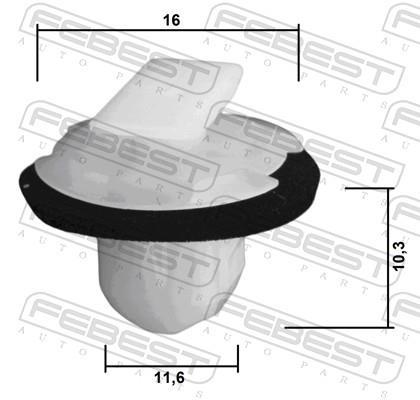 Clip, enjoliveur FEBEST ref. 88570-134