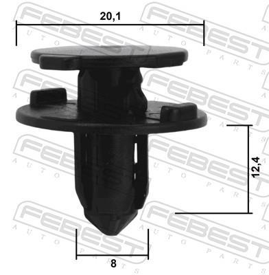 Clip, enjoliveur FEBEST ref. 88570-135