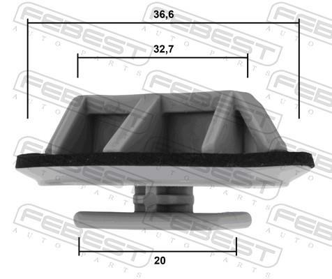 Clip, enjoliveur FEBEST ref. 88570-138