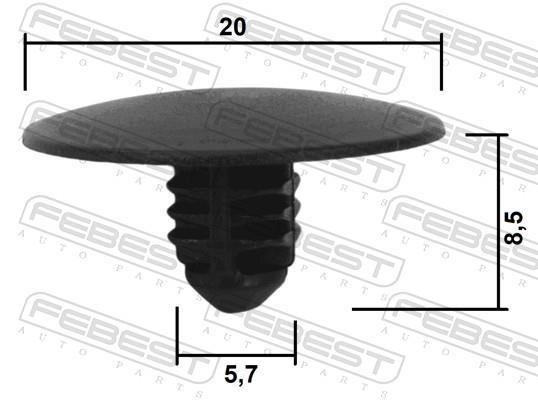 Clip, enjoliveur FEBEST ref. 88570-141