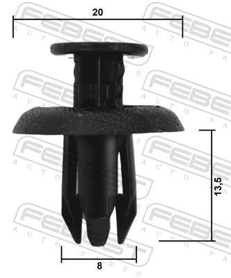 Clip, enjoliveur FEBEST ref. 88570-145