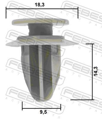 Clip, enjoliveur FEBEST ref. 88570-146