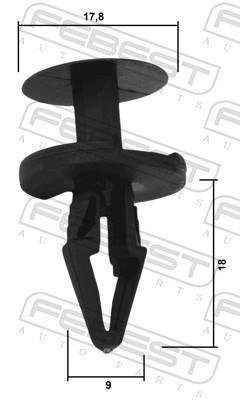 Clip, enjoliveur FEBEST ref. 88570-153
