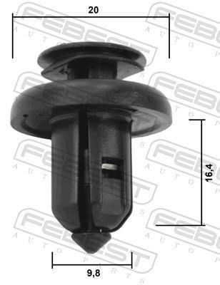 Clip, enjoliveur FEBEST ref. 88570-154