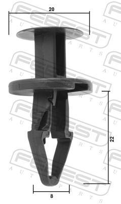 Clip, enjoliveur FEBEST ref. 88570-155