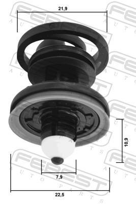 Clip, enjoliveur FEBEST ref. 88570-158