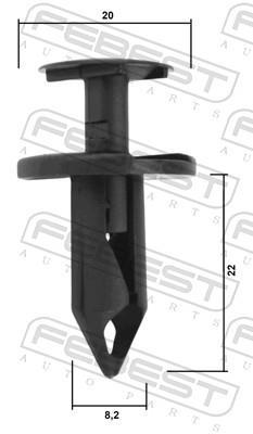 Clip, enjoliveur FEBEST ref. 88570-161
