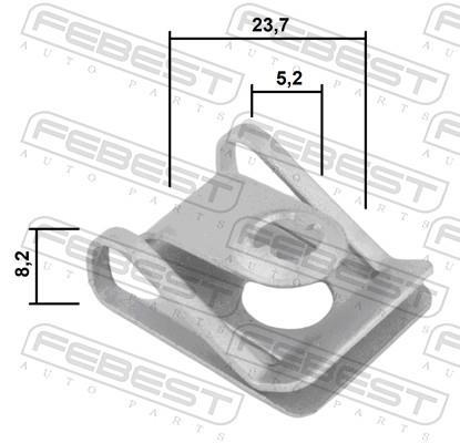 Clip, listón FEBEST ref. 88570-163