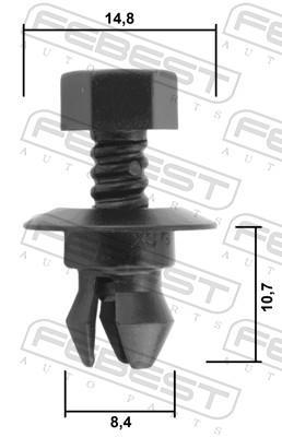 Clip, enjoliveur FEBEST ref. 88570-166