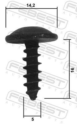 Tornillo aislamiento acústico (Tornillo) FEBEST ref. 88570-167