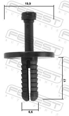 Clip, enjoliveur FEBEST ref. 88570-176