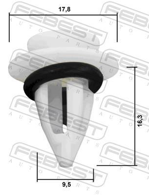 Clip, enjoliveur FEBEST ref. 88570-178