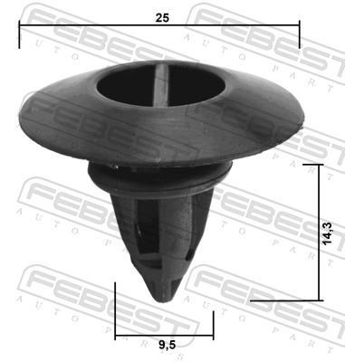 Clip, enjoliveur FEBEST ref. 88570-179