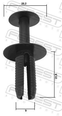 Clip, enjoliveur FEBEST ref. 88570-180