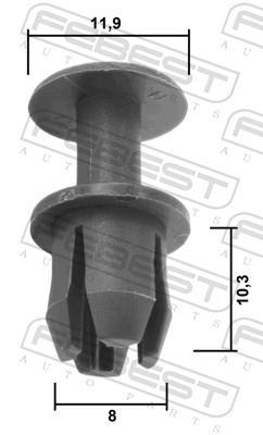 Clip, enjoliveur FEBEST ref. 88570-185