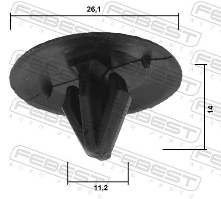 Clip, enjoliveur FEBEST ref. 88570-186