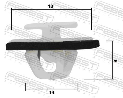 Clip, enjoliveur FEBEST ref. 88570-187