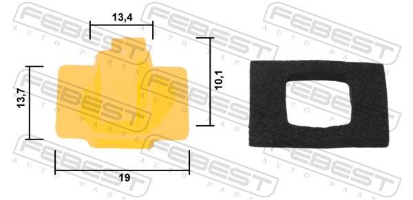 Clip, enjoliveur FEBEST ref. 88570-189