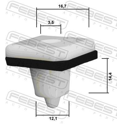 Clip, enjoliveur FEBEST ref. 88570-190