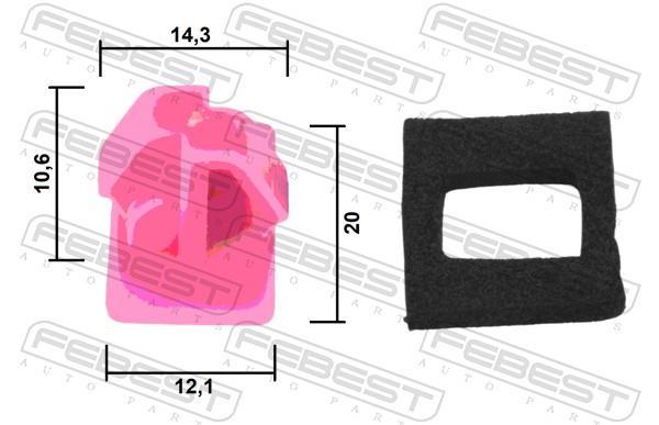 Clip, enjoliveur FEBEST ref. 88570-193