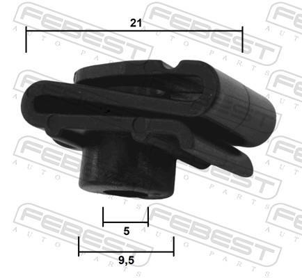 Clip, enjoliveur FEBEST ref. 88570-196