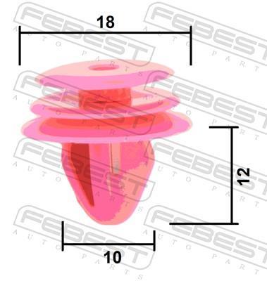 Clip, enjoliveur FEBEST ref. 88570-197