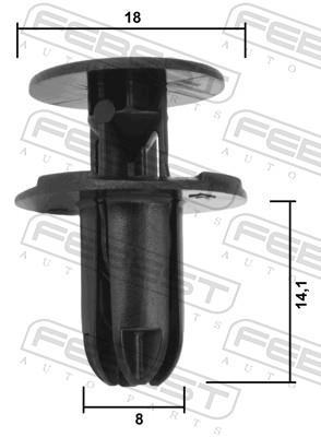 Clip, enjoliveur FEBEST ref. 88570-200