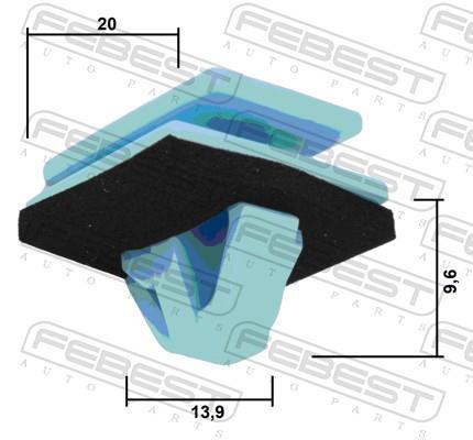 Clip, enjoliveur FEBEST ref. 88570-204