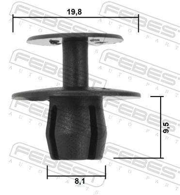 Clip, enjoliveur FEBEST ref. 88570-210