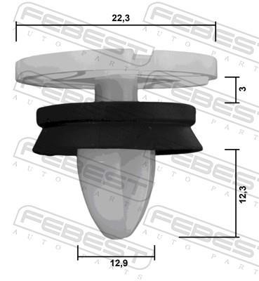 Clip, enjoliveur FEBEST ref. 88570-212