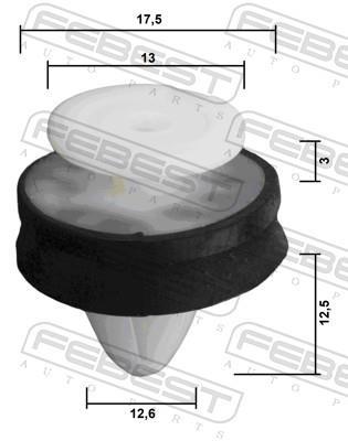 Clip, enjoliveur FEBEST ref. 88570-213